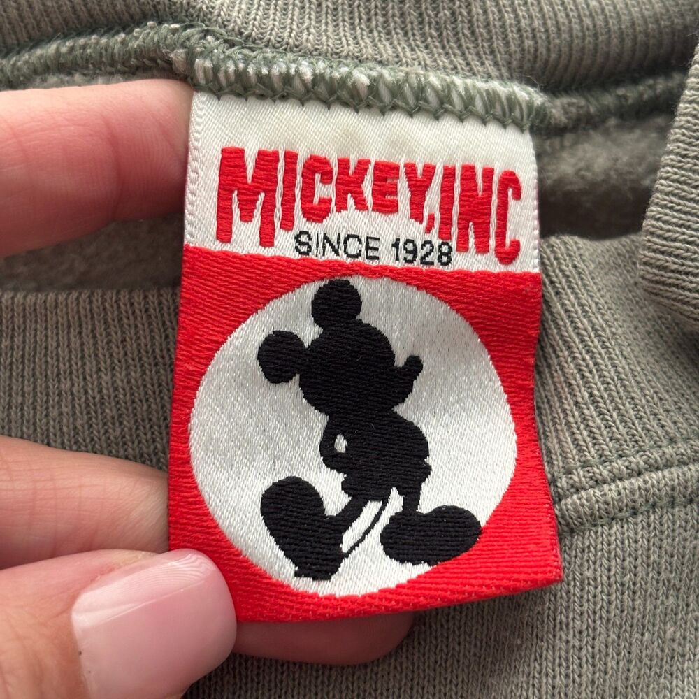 Disney Parks Unisex Mickey Mouse Sweatshirt Vintage 90s Made in USA Large P291 - Picture 7 of 11